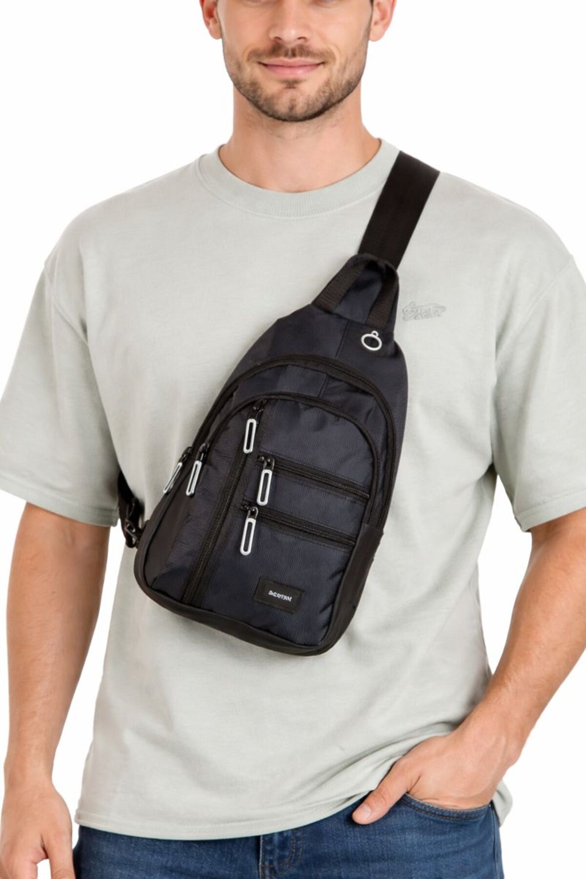 NEWISH POLO ACCESSORIES Unisex Su Geçirmez Kulaklık Usb Çıkışlı Çapraz Askılı Çanta Bel Omuz Ve Göğüs Çanta Günlük Bodybag görsel 5