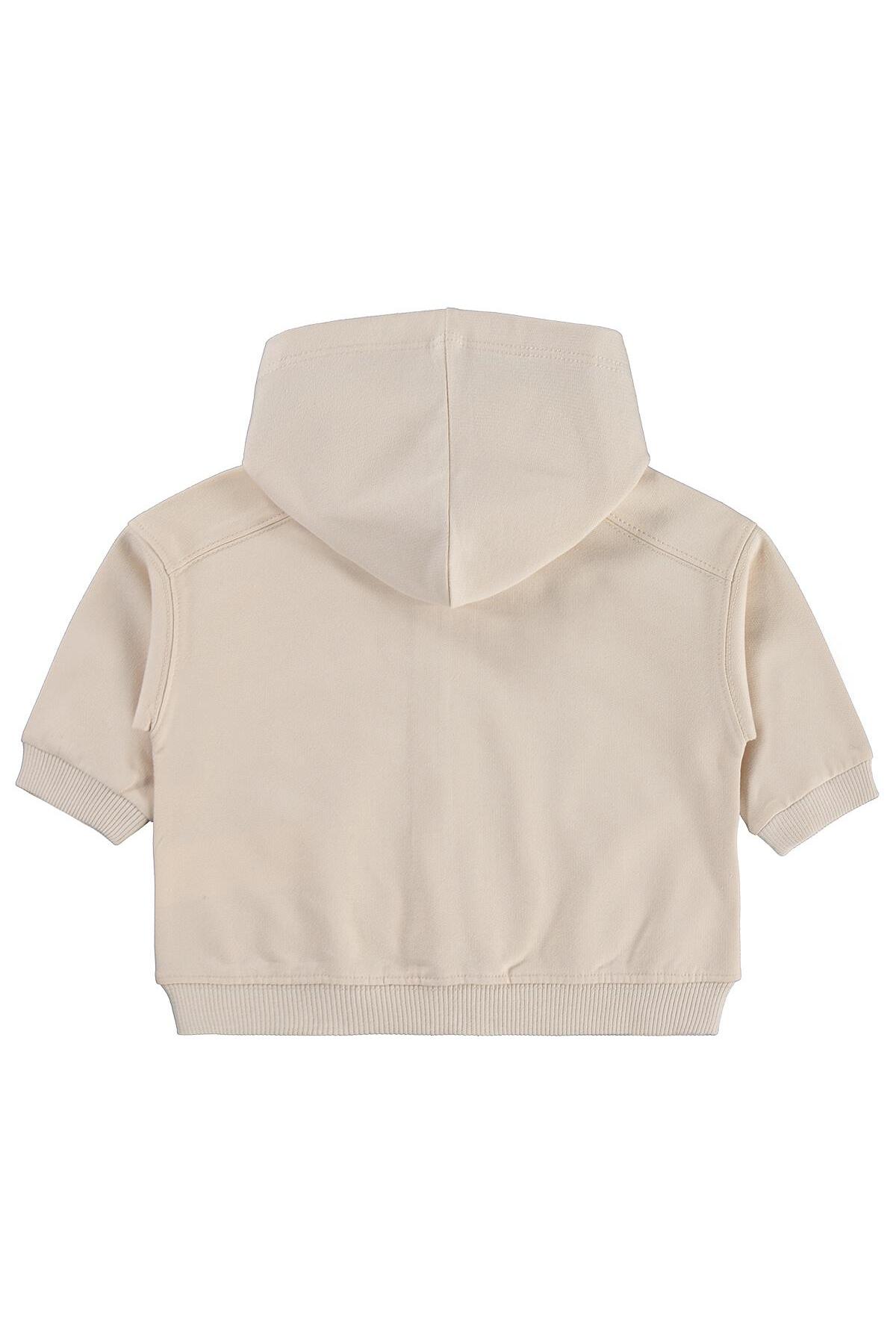 Civil Baby Civil Basic Timeless Kapüşonlu 6-18 Ay Hırka - Bej 18-24 Ay fotoğrafı 2 (önizleme)