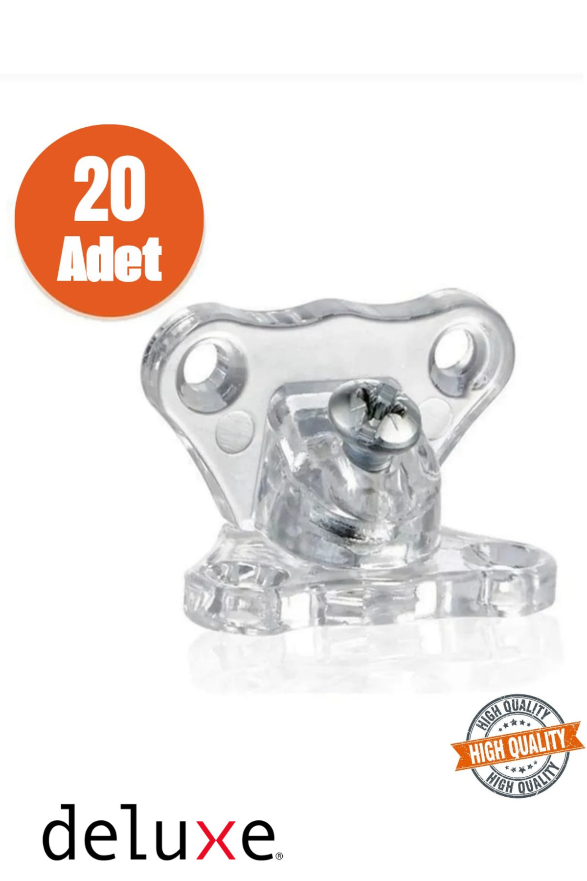 Deluxe Angled Transparent Puller Butterfly Corner Joining Unbreakable 20 Pieces