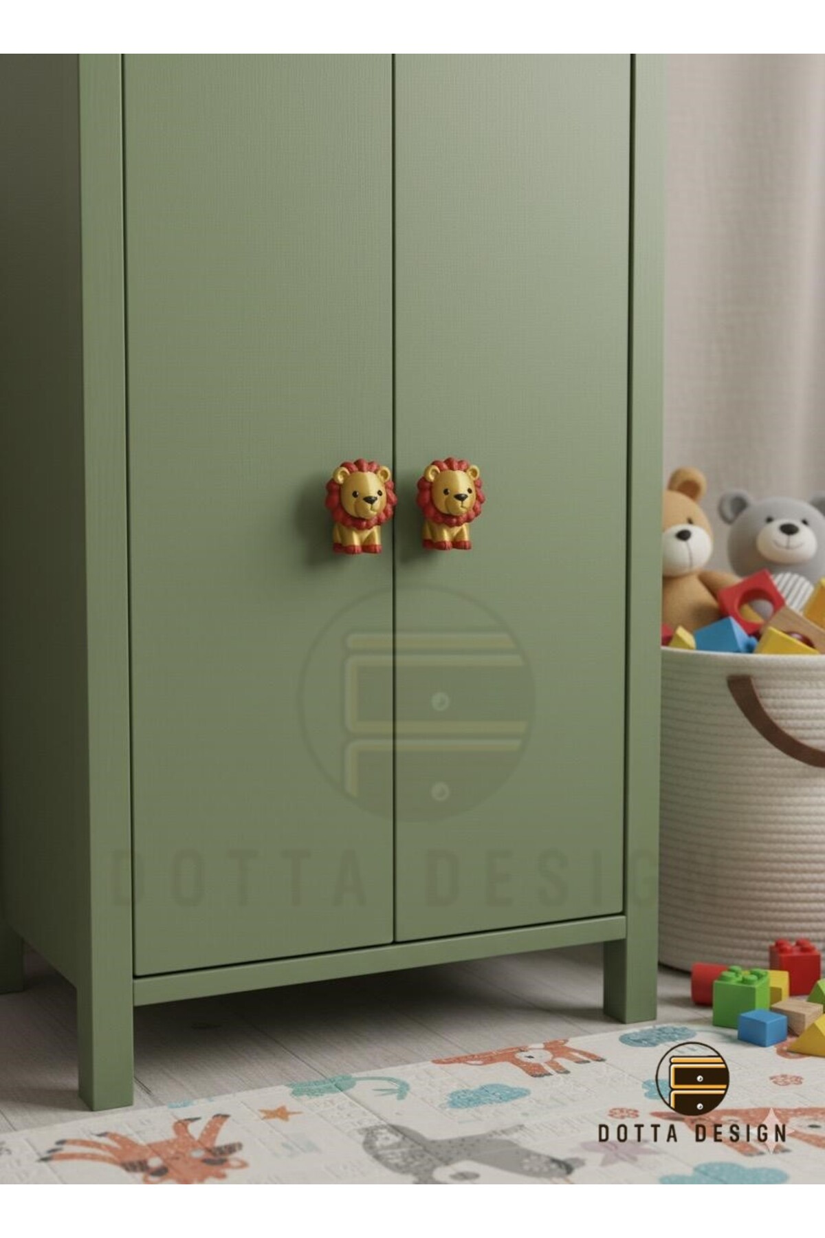 Dotta Design Çocuk Odası Kulpları - Aslan Kulp (Tekli) fotoğrafı 5 (önizleme)