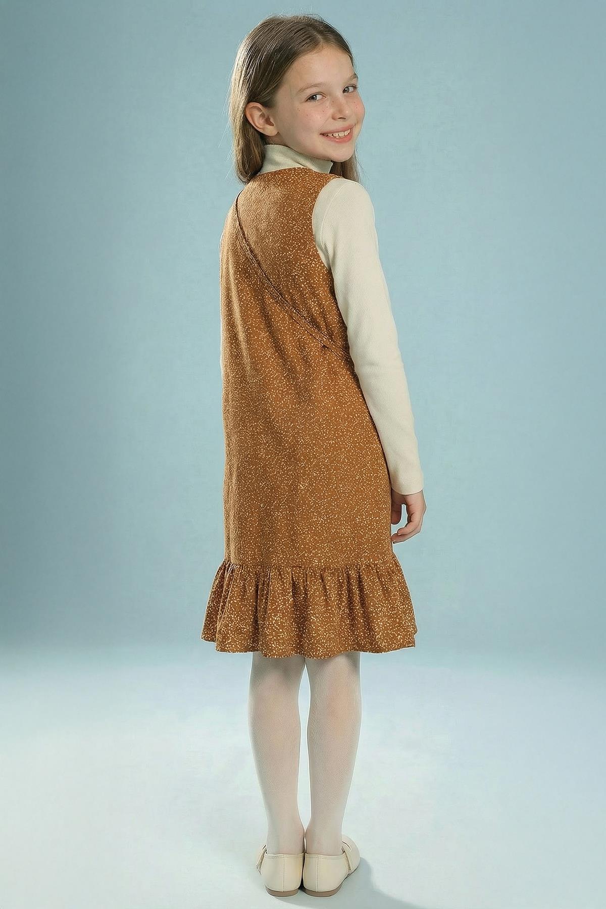 Perendi Kız Çocuk Çantalı Jile Elbise ve Badi fotoğrafı 4 (önizleme)