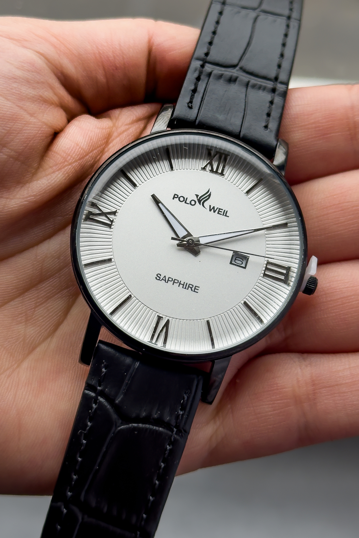 ساعت مچی مردانه ساده و شیک با بند چرمی