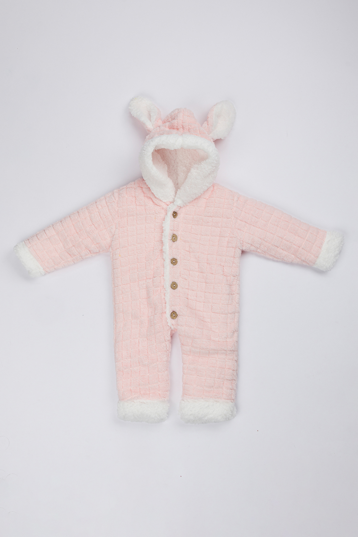 Lui Baby Polarlı Kapüşonlu Welsoft Tavşan Kulaklı Bebek Tulum fotoğrafı 3 (önizleme)