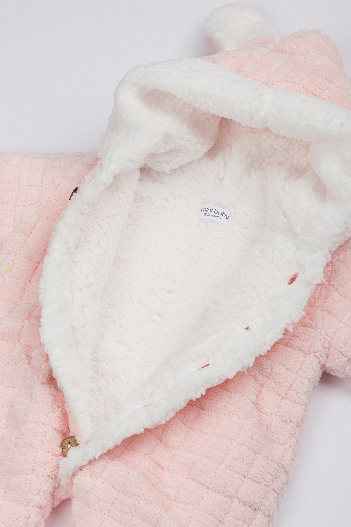 Lui Baby Polarlı Kapüşonlu Welsoft Tavşan Kulaklı Bebek Tulum fotoğrafı 7 (önizleme)