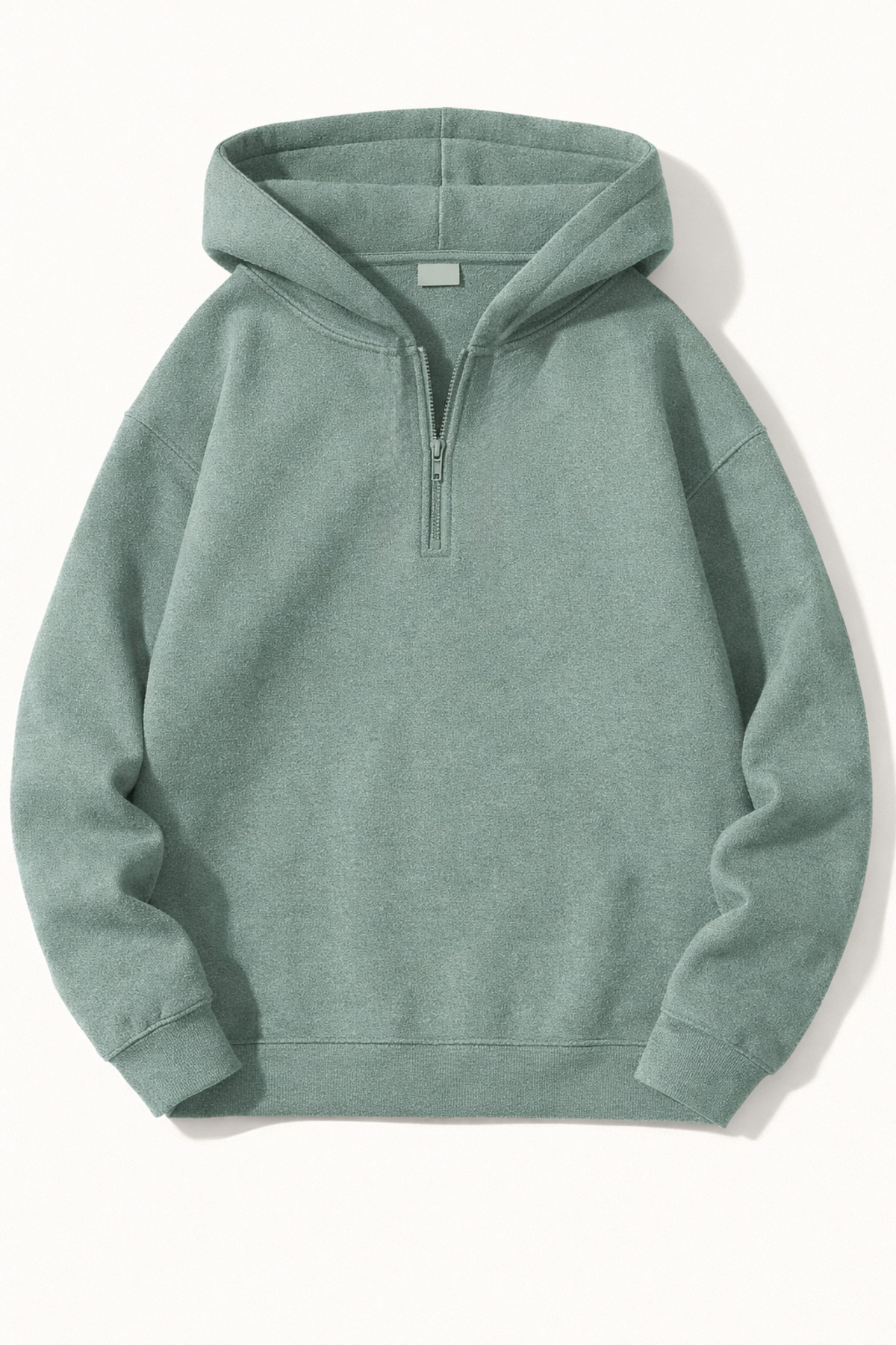 Revasser Unisex Erkek/Kadın YARIM FERMUARLI KAPÜŞONLU Renkli Özel Pamuklu Oversize Sweatshirt
