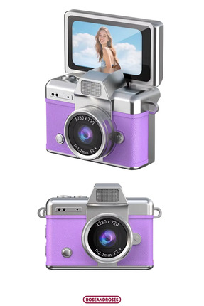 RoseandRoses Minyatür Dönen Ekran Video Foto Kamera
