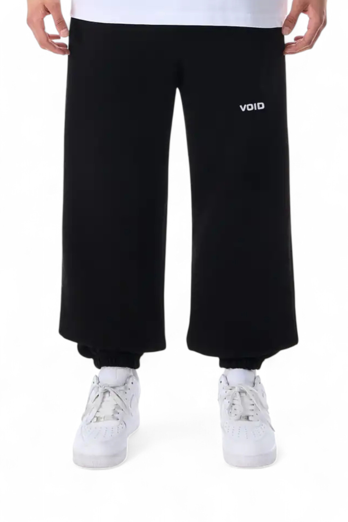 ehven  Unisex Eşofman Altı Kışlık Orginal Siyah Voıd Oversize - Görsel 3