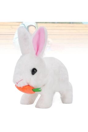 TrendTopic Işıklı Sesli Tavşan Peluş Emeklemeye Yardımcı 18x17 Cm
