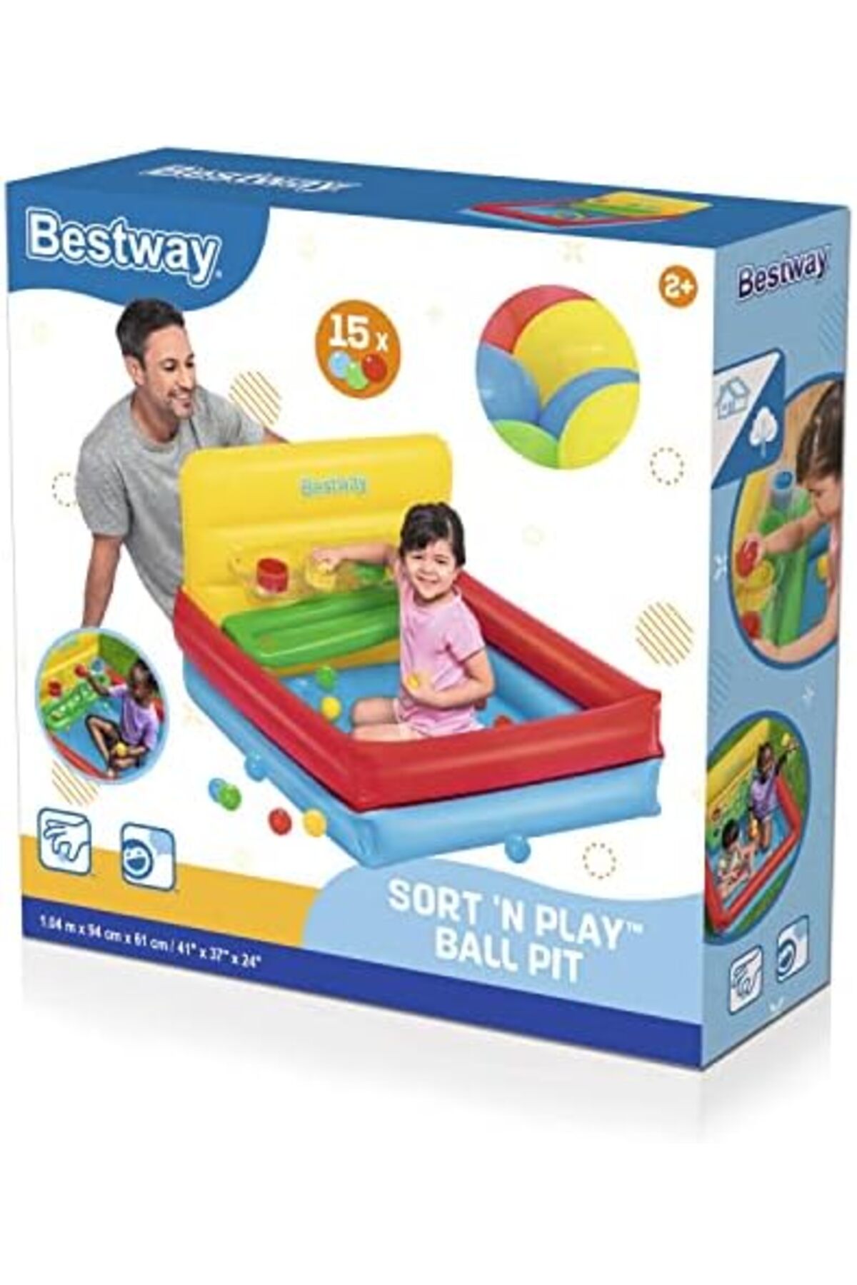 BRF Defyasell Sort 'n Play 15 Oyun Topu ile Top Çukuru Seti 1228508 fotoğrafı 3 (önizleme)