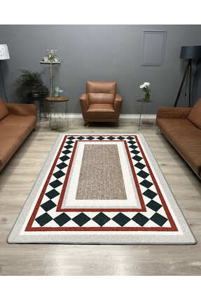 MyDecoRoom Makinede Yıkanabilir Kaymaz Taban Antialerjik Dekoratif Salon Otur...