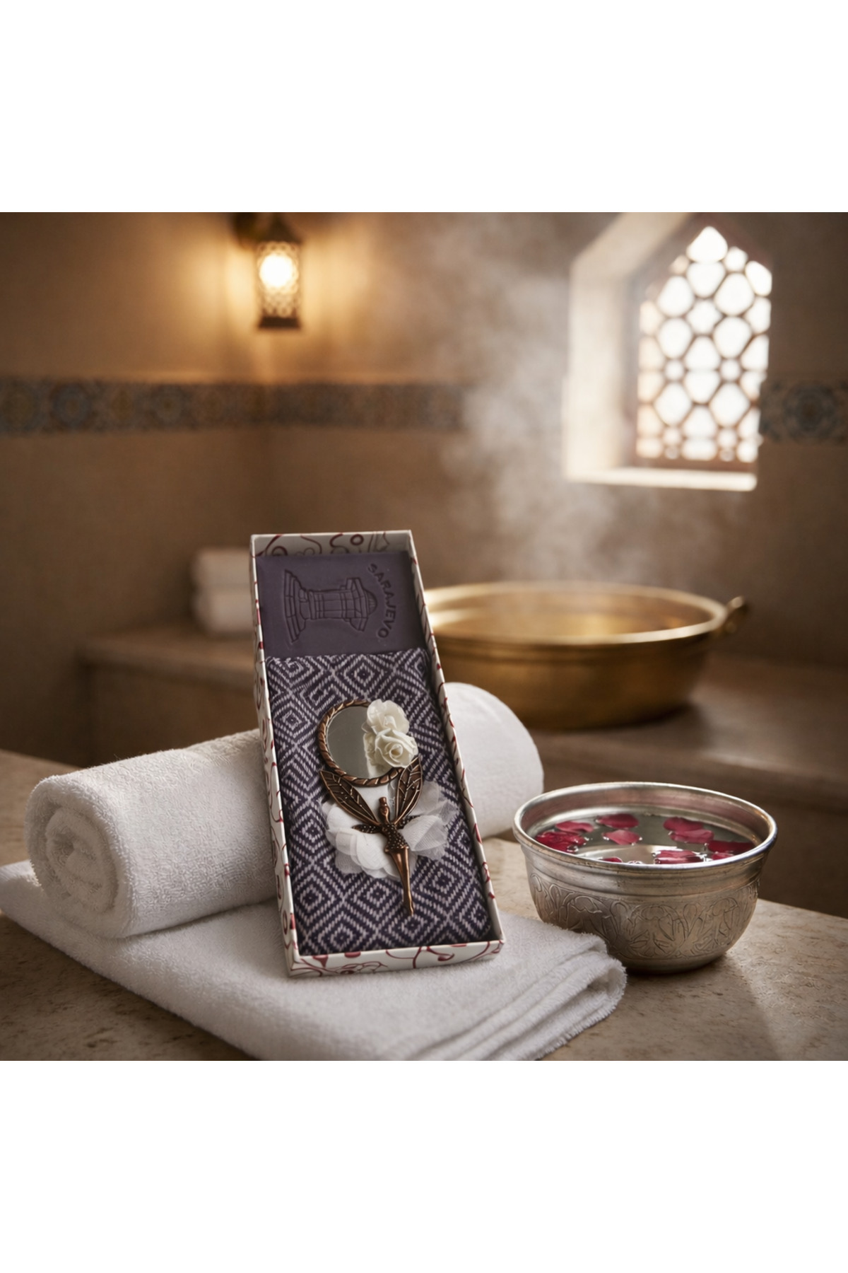 Hediye Hamamı El Yapımı Hamam Hediye Seti – Sabunlu , Havlu ve