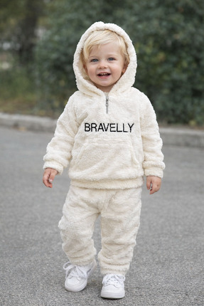 aden kids Bebek Çoçuk Peluş Alt Üst Takım