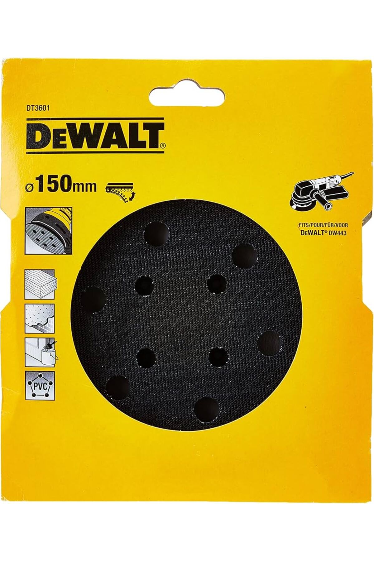 パーツ PPAP Dewalt DT3601 DW443 Zımpara Makinesi Yedek alt tabanı 150 mm