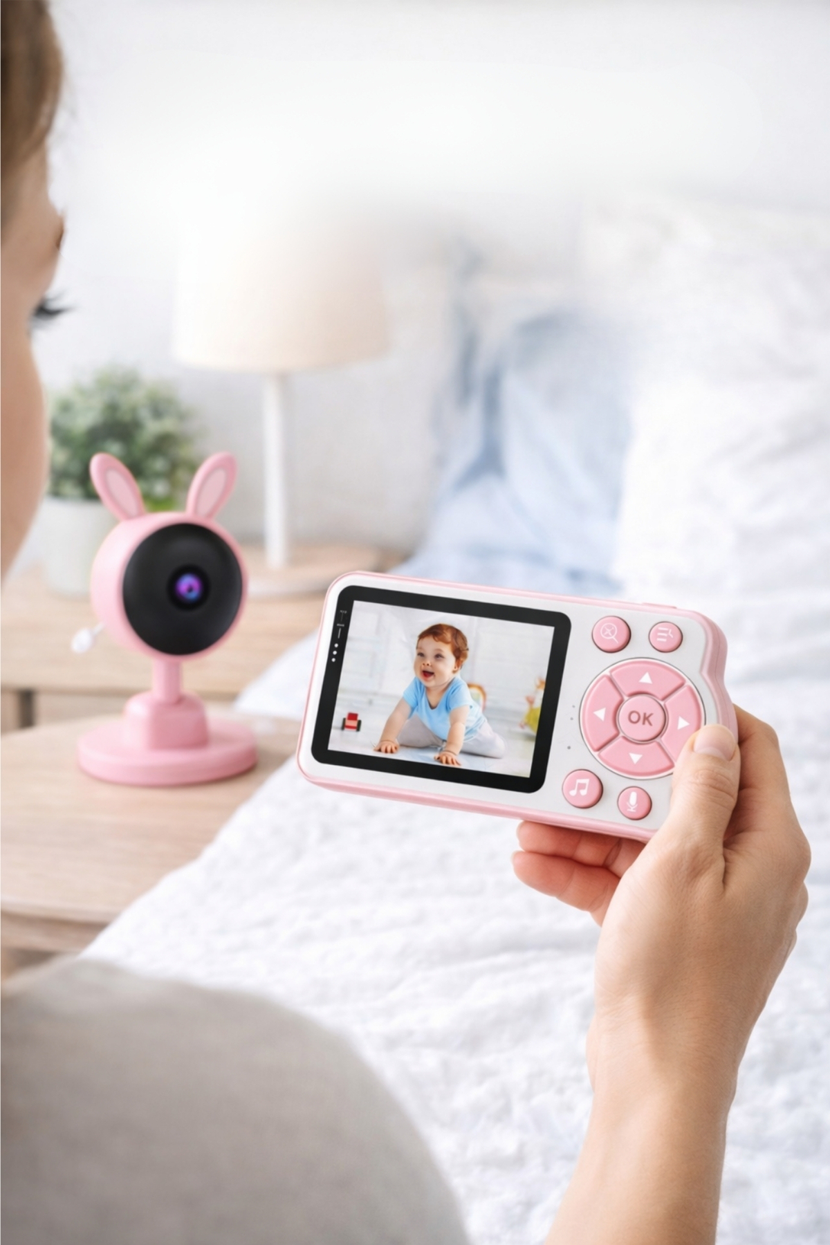 Wair Teknoloji Bebek Monitörü, Ağlama Algılama, 720P HD, Gece Görüşü, Bebek Güvenliği Video Monitörü, Çocuk Bakımı fotoğrafı 3 (önizleme)