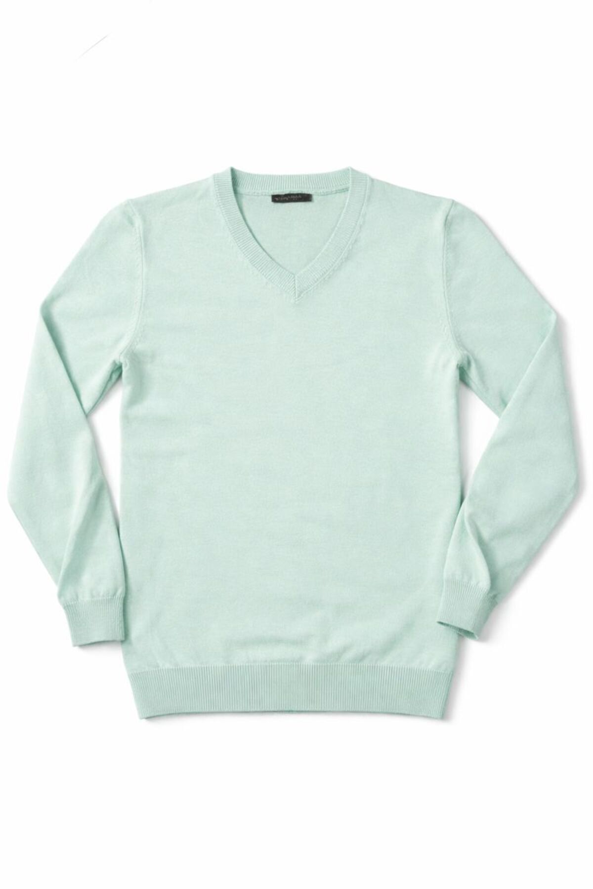 CRALİCHE  Kadın V Yaka Triko Kazak-Düz Kesim Şık Kazak-İNCE ÖRGÜ - Görsel 3