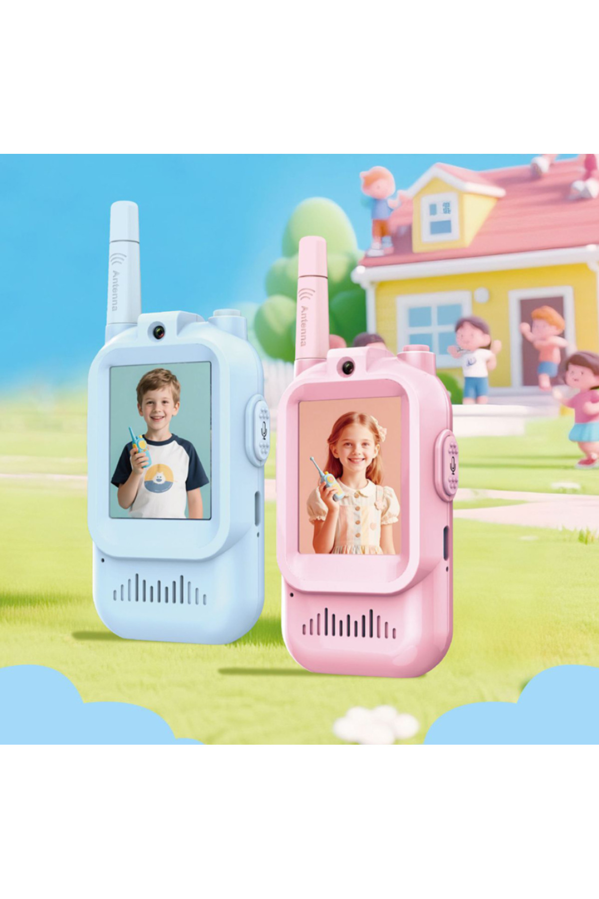 M90 Akıllı Çocuk Telsizi Smart Görüntülü Konuşma 4 Farklı Ses Efekti Walkie Talkie 2 Adet Telsiz fotoğrafı 7 (önizleme)