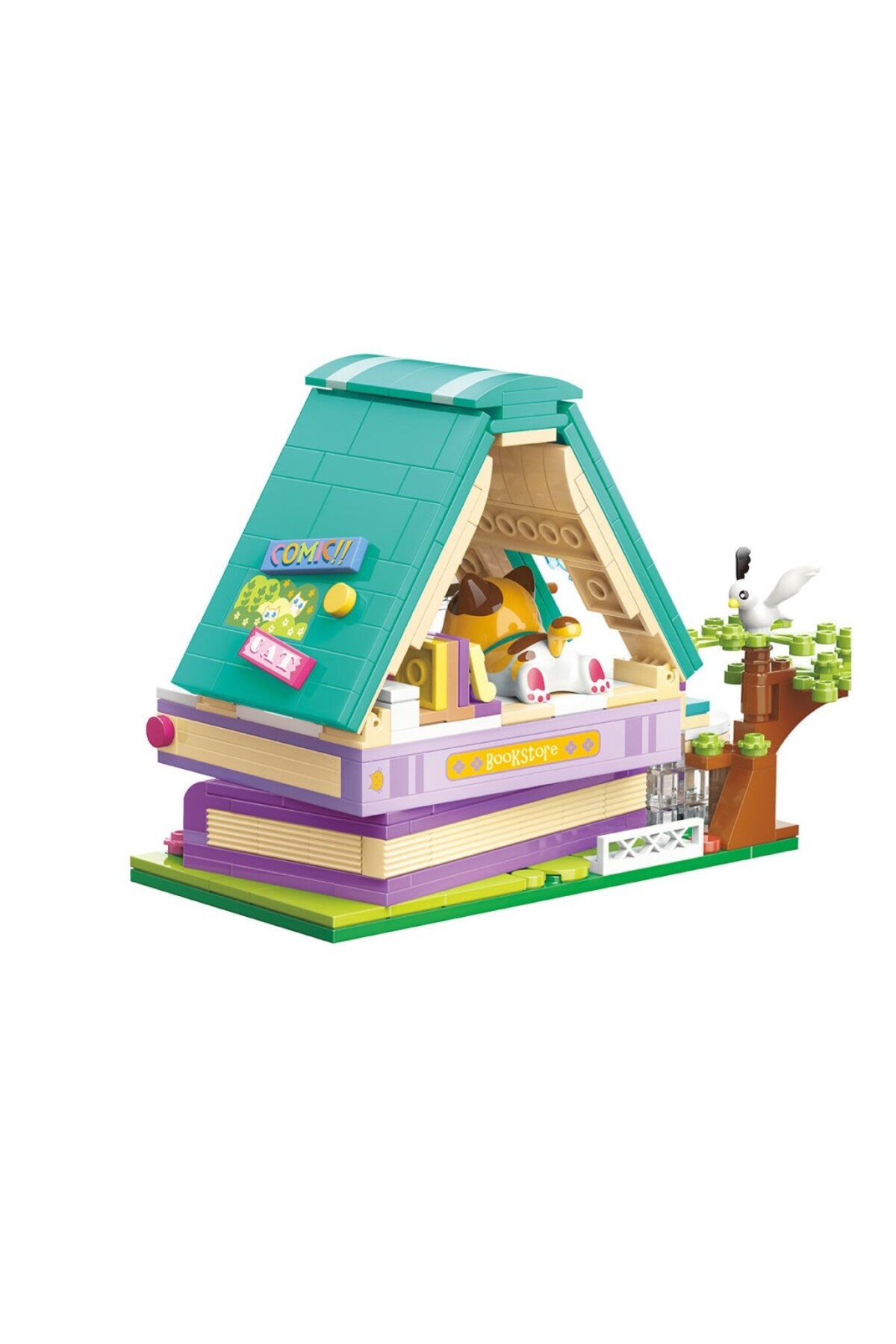 NW NessiWorld KP28018 Keeppley Lovely Street Calico Cat Comic House Blok Seti -Vagonlife fotoğrafı 4 (önizleme)