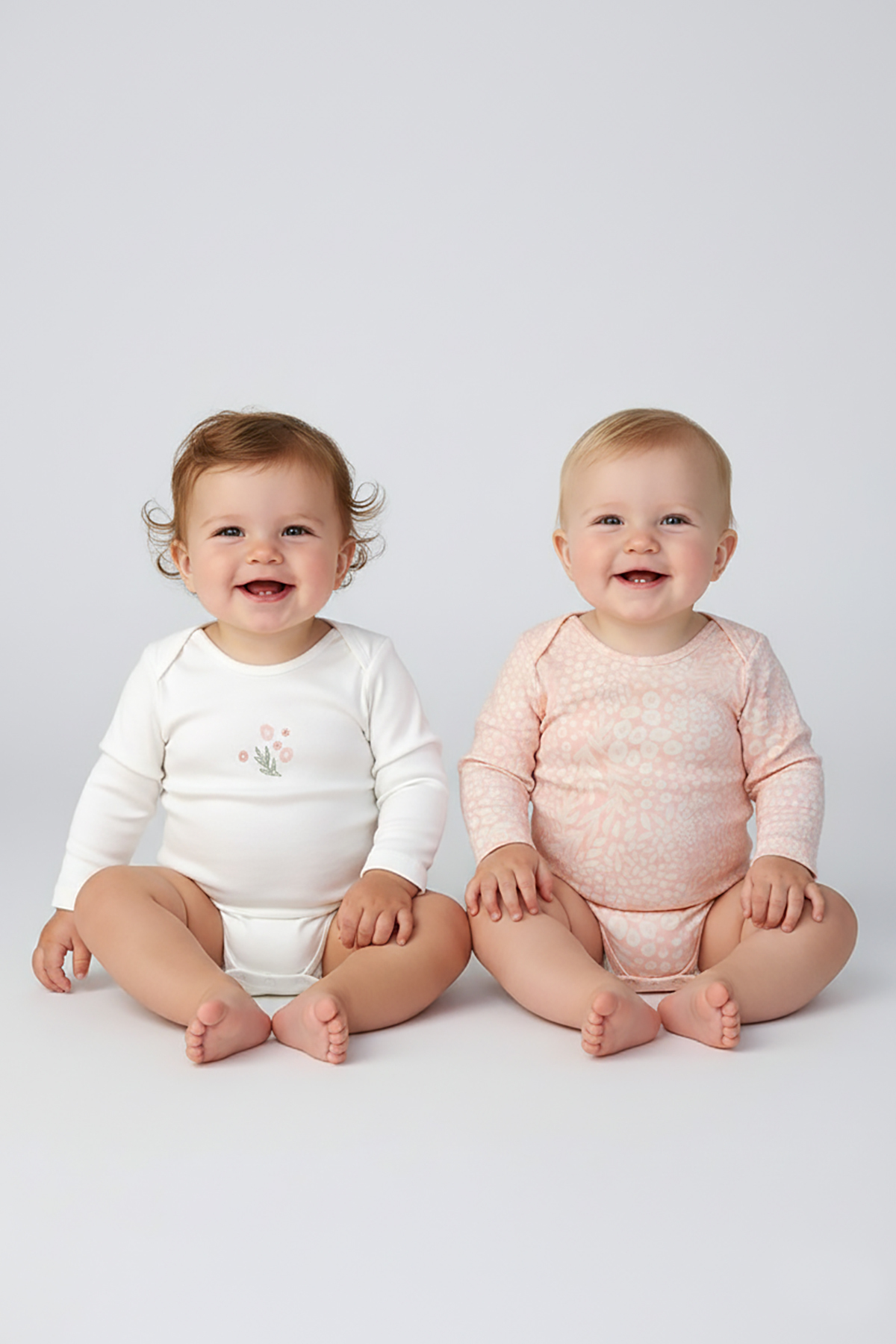 Mini Cotton Kız Bebek Uzun Kollu Baskılı Desenli %100 Pamuk Soft ( 2'li Body ) fotoğrafı 5 (önizleme)