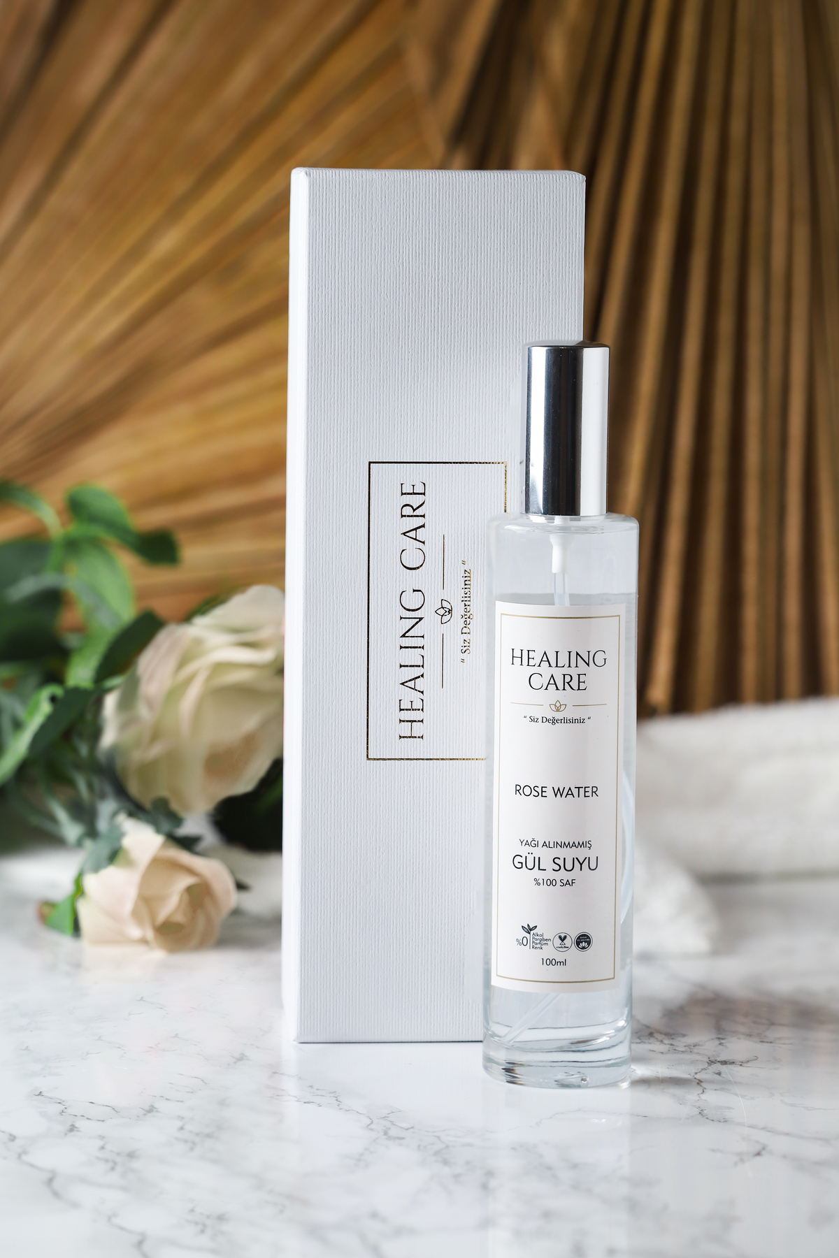 Saf Gül Suyu 100ml Cam Şişe Özel Ambalaj — Healingcare52 — تصویر 4 از 6
