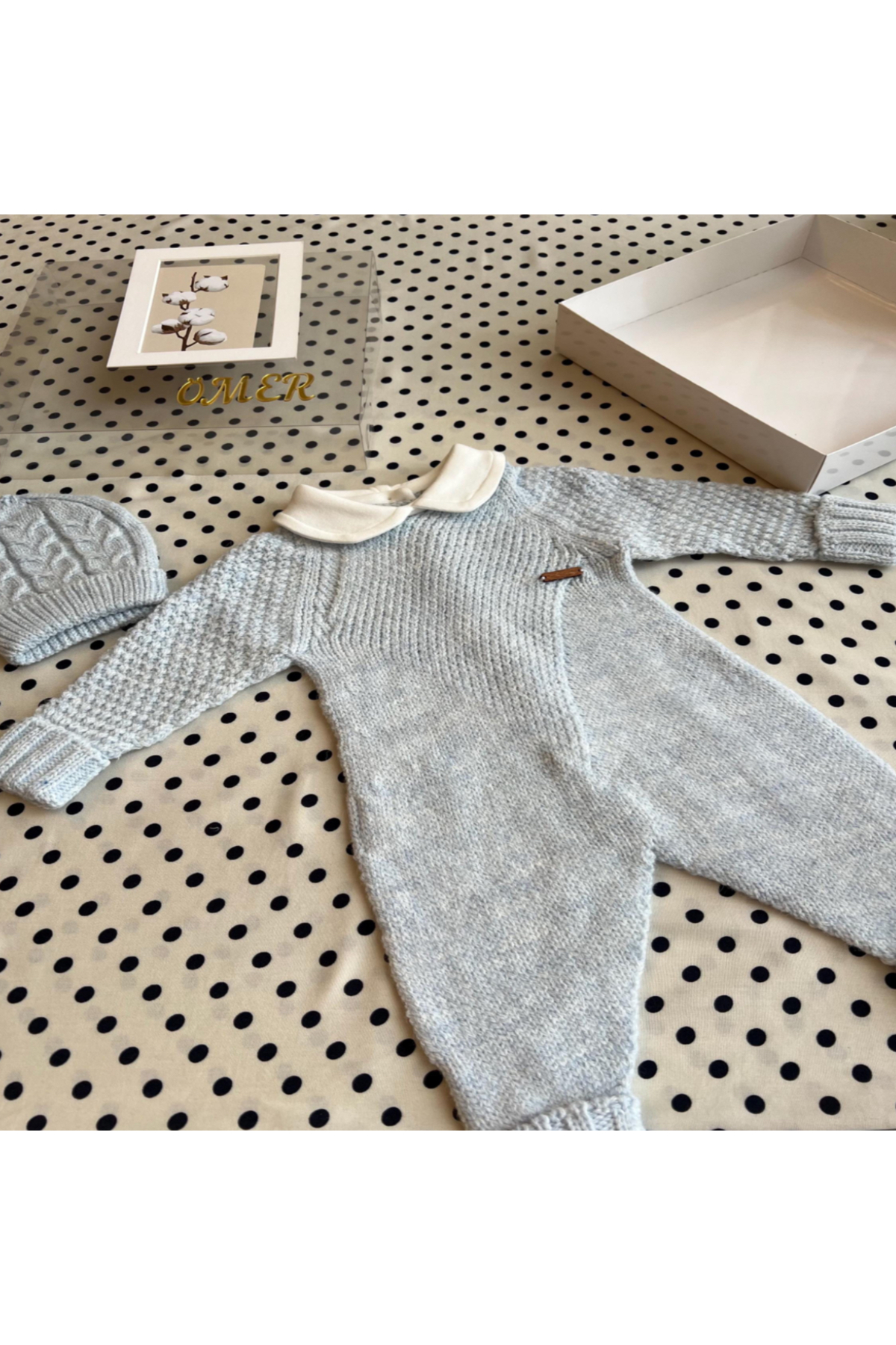 Nipperland Kışlık yenidoğan tulum erkek | Kışlık erkek mavi erkek tulum | Kışlık Erkek Şapkalı Yeni doğan Tulum fotoğrafı 3 (önizleme)