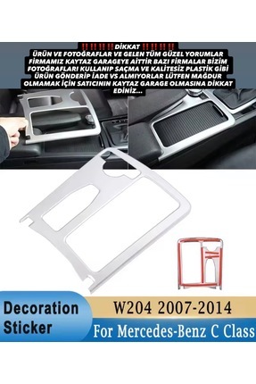 kaytaz Mercedes W204 Orta Konsol Krom ÇELİK W204 W212 W207 Direk Üzerine Geçe...