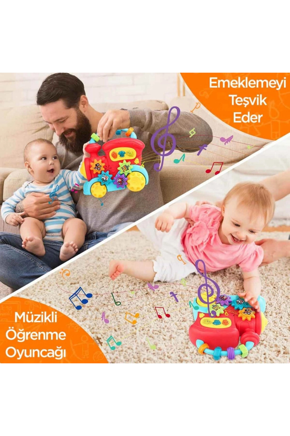 NW NessiWorld Sesli ve Işıklı Sevimli Aktivite Treni fotoğrafı 4 (önizleme)