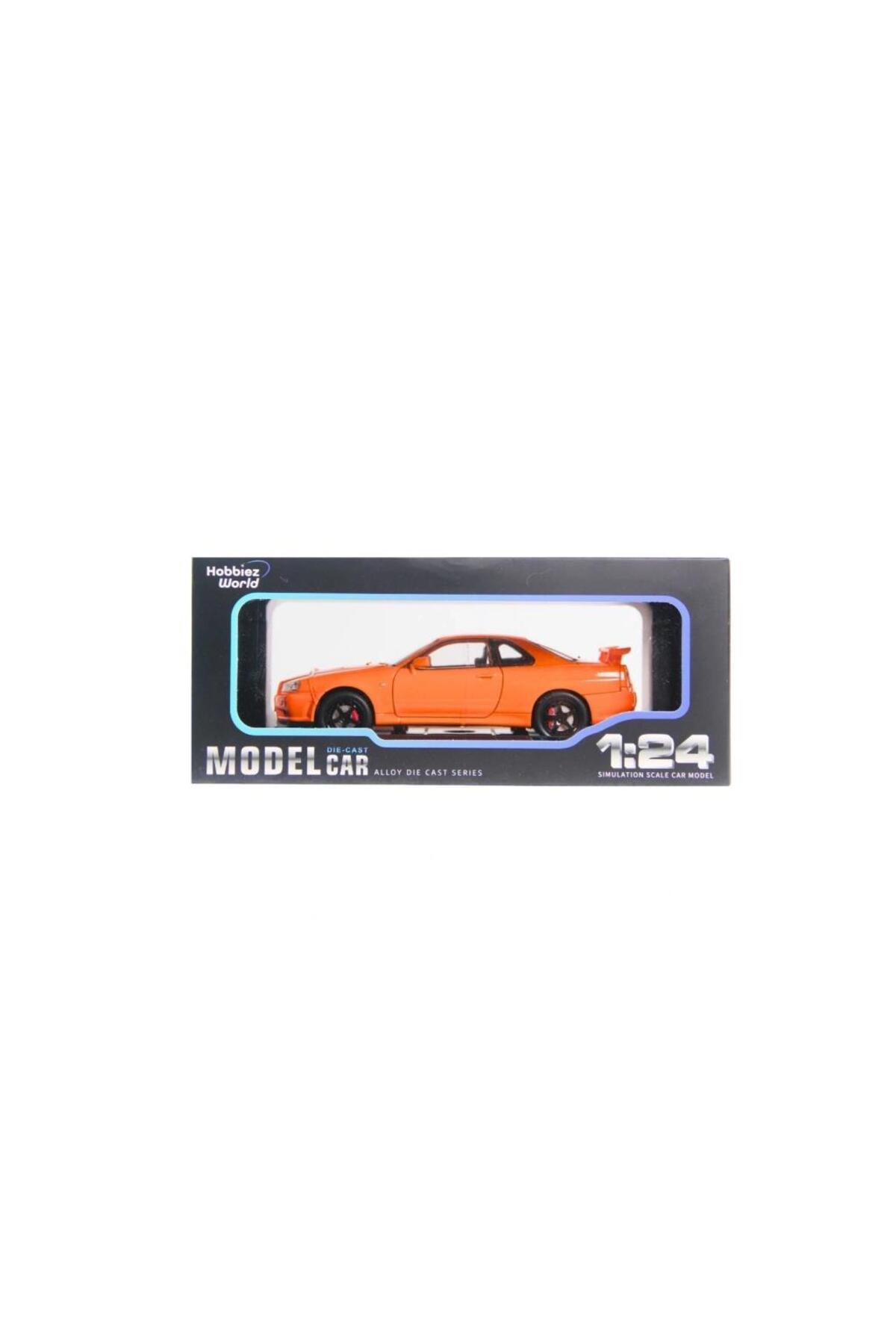 HOBBİEZ WORLD Nissan Skyline GT-R R34 Turuncu 1/24 Model Araba