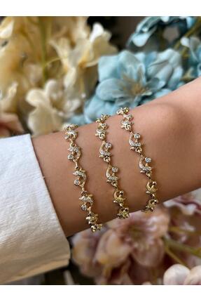 Ceso Accesories Zarif İşçilikli 14K Altın Kaplama "Balık" Model Bileklik