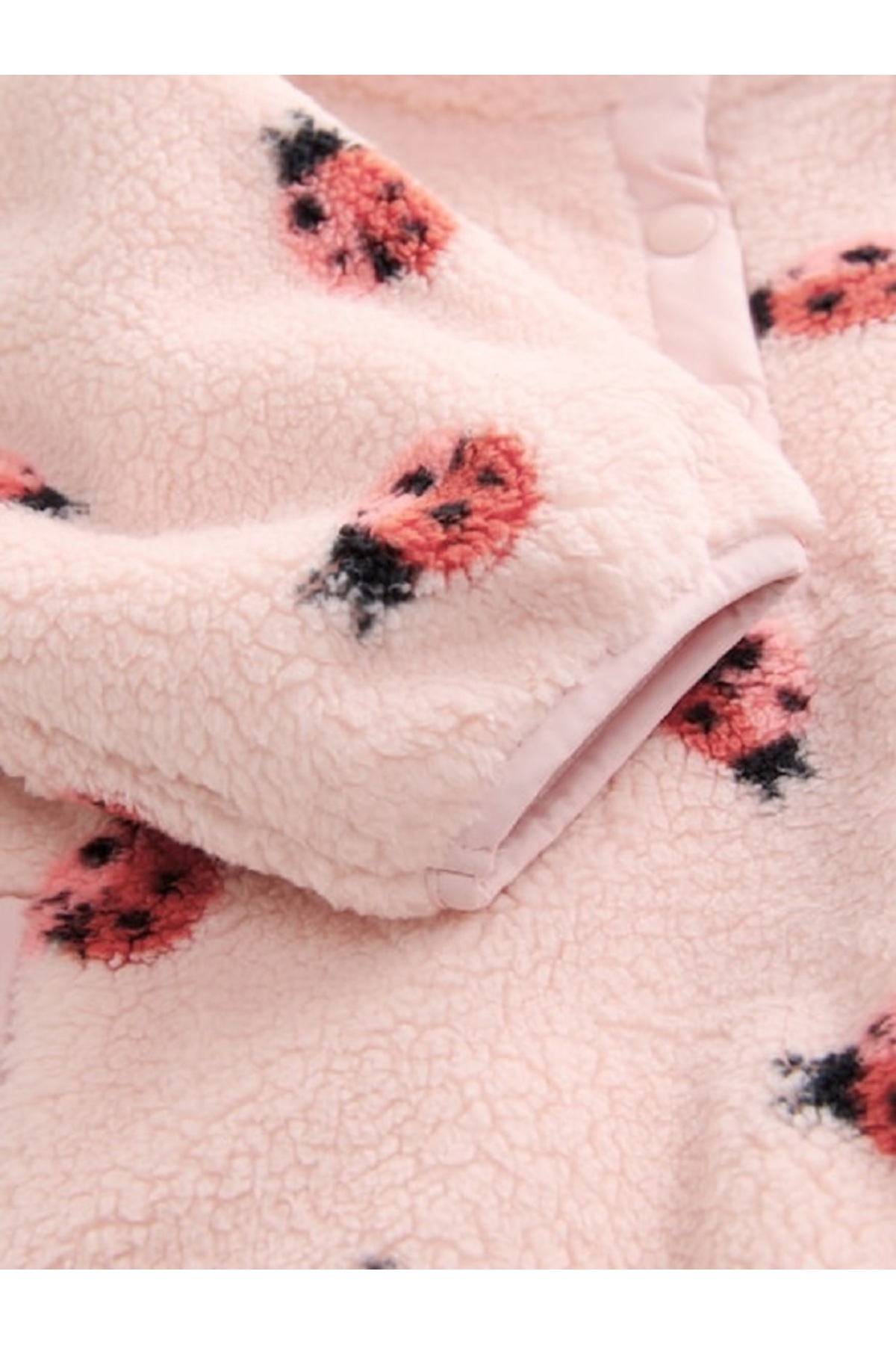 Next Baby Pembe Uğur Böceği Yarım Çıtçıtlı Polar fotoğrafı 4 (önizleme)