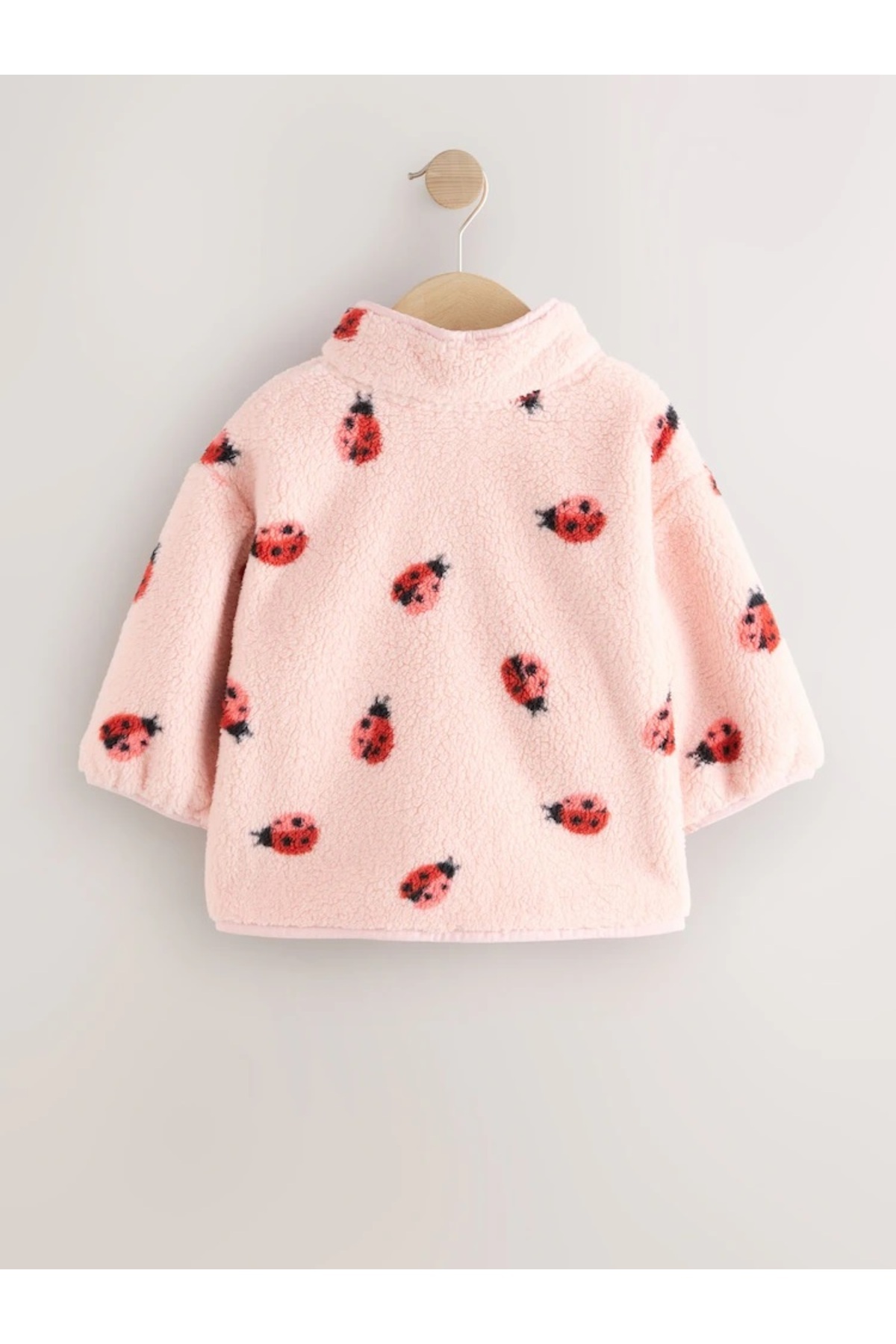 Next Baby Pembe Uğur Böceği Yarım Çıtçıtlı Polar fotoğrafı 2 (önizleme)