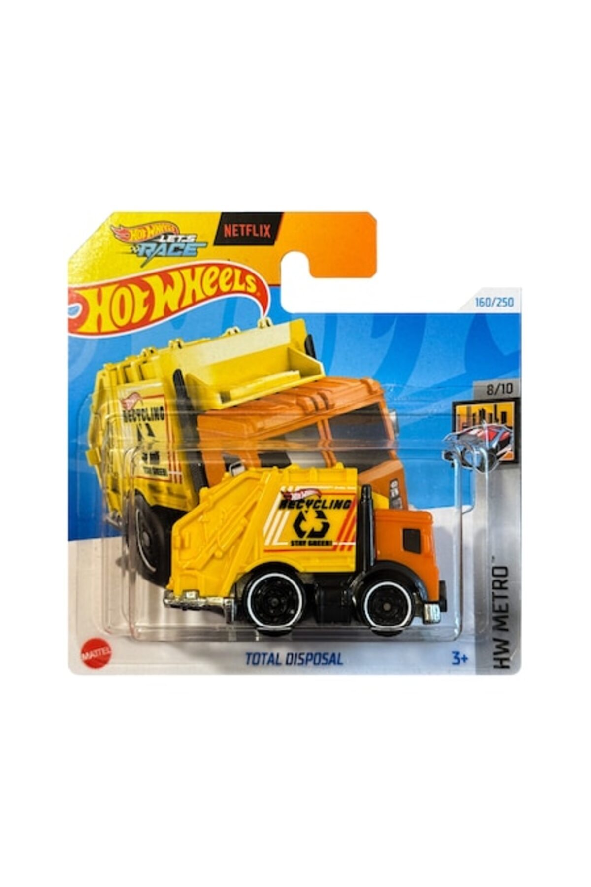 Masinuta Metalica Hot Wheels, Total Disposal, HW Metro, 1:64, Galben