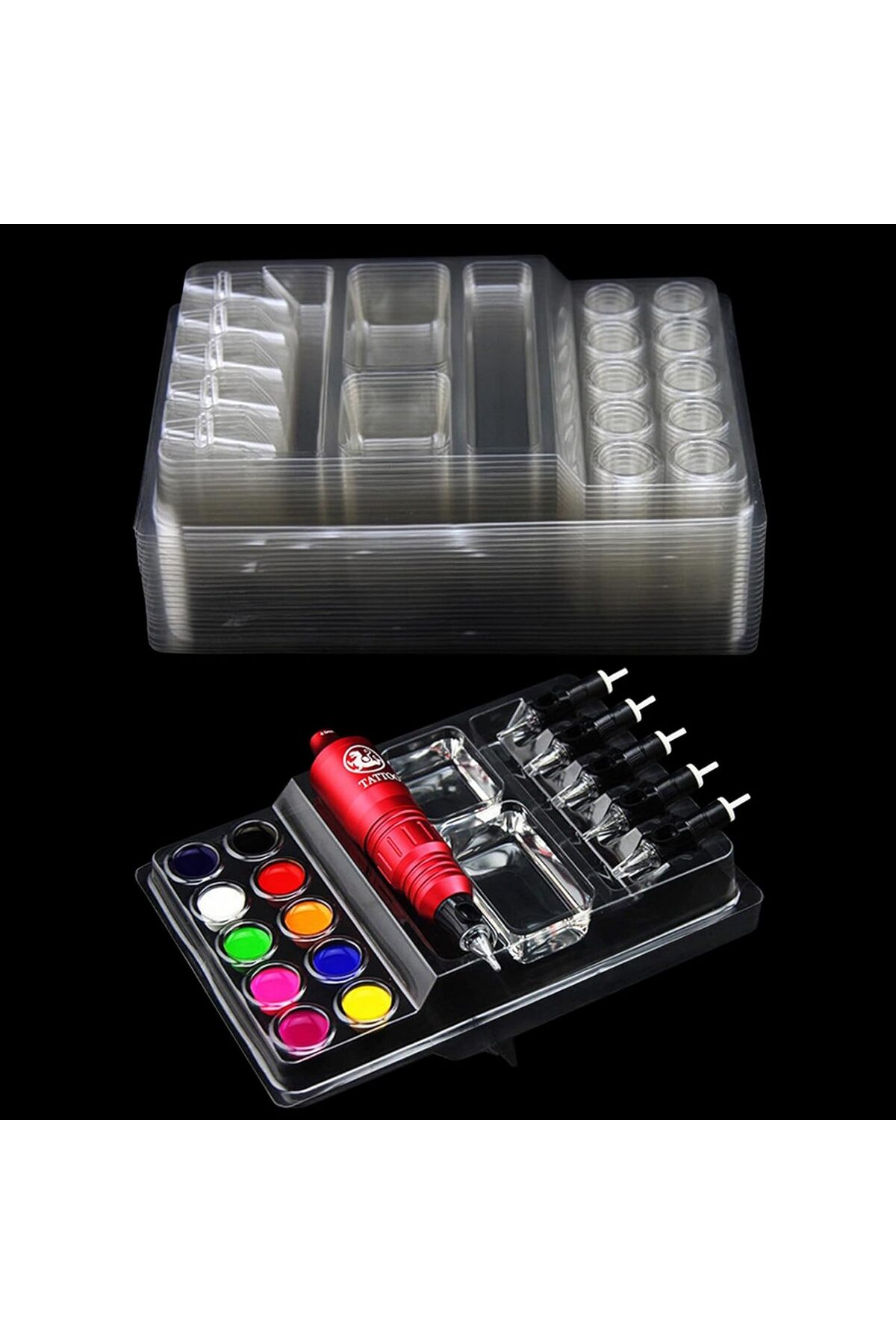 Dövme Boya Pota Organizer Cev Ink Tray (20'Li Steril Paket) — تصویر 4 از 8