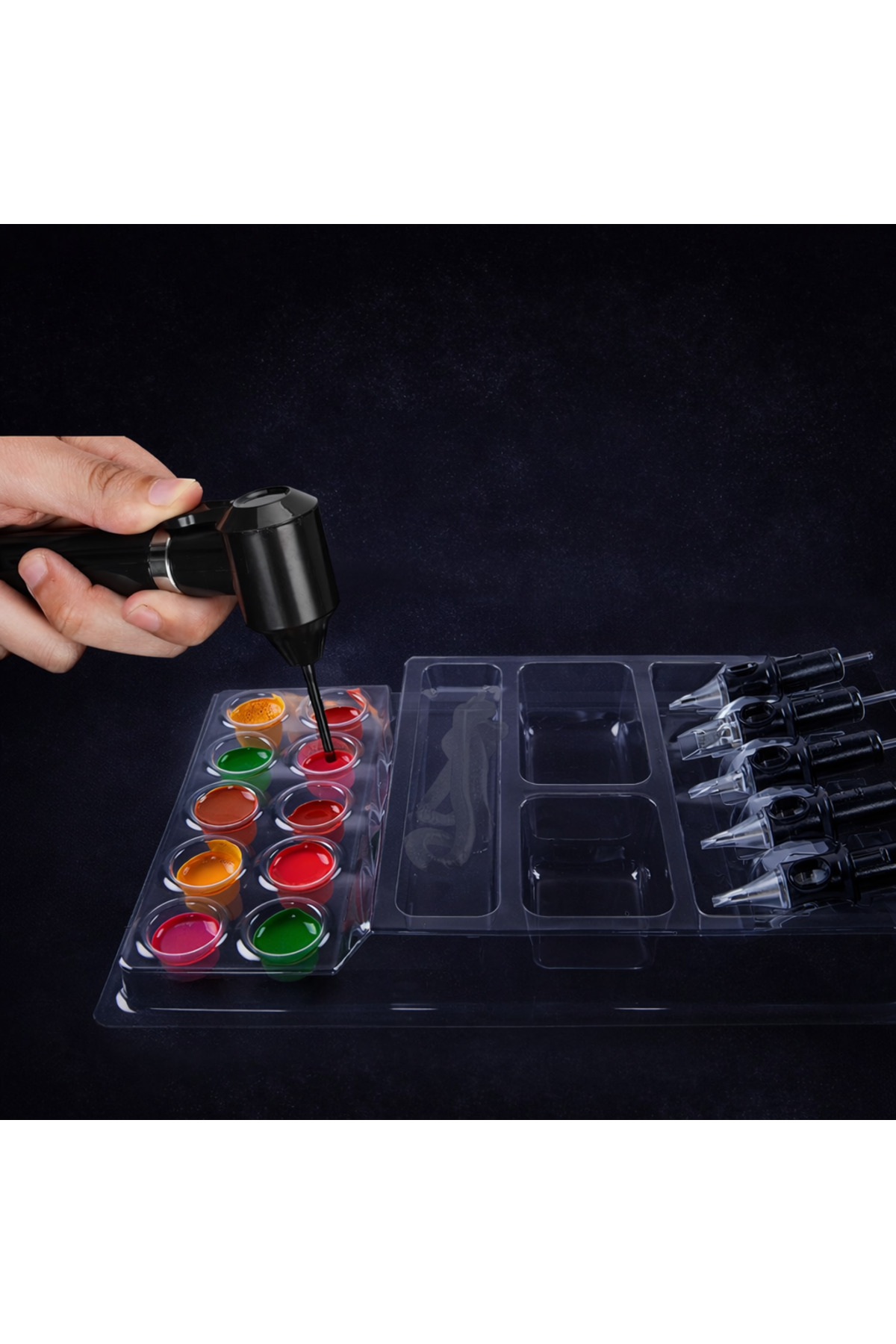 Dövme Boya Pota Organizer Cev Ink Tray (20'Li Steril Paket) — تصویر 3 از 8