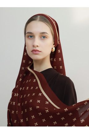 Sadah Amiri Yakut Floş Viskon Şal