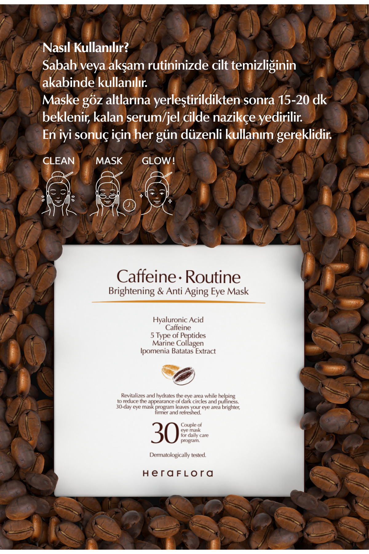 Caffeine Routine Göz Altı Aydınlatıcı, Morluk ve Torbalanma Karşıtı 30'lu Göz Maskesi — 8684704334528 — تصویر 6 از 7