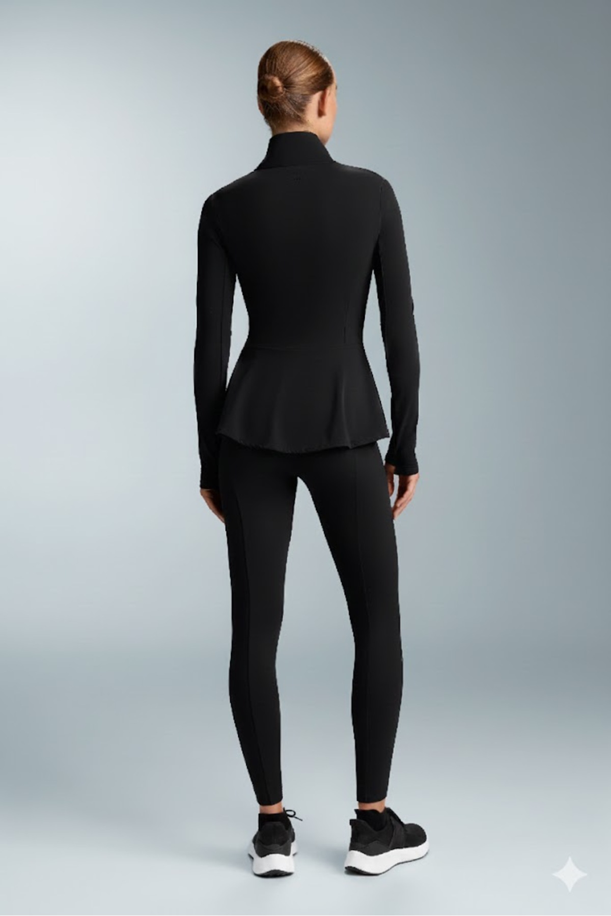 Gugus KADIN Light warm running VOLANLI Fermuarlı Yüksek Yaka Spor Ceket, Esnek Activewear görsel 2