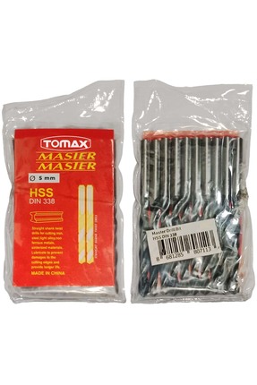 Tomax Master HSS DIN 338 Matkap Ucu 5 mm (10 Adet)