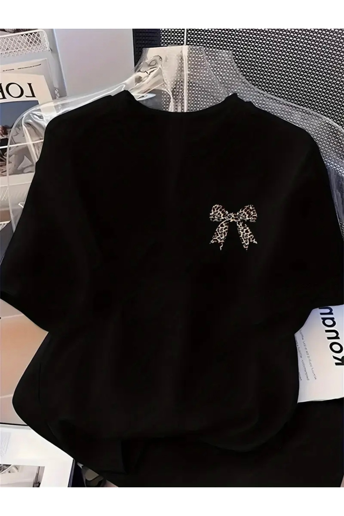 FUFLUNS ΜΙΝΙ ΛΕΟΠΑΡΔΑΛΗ ΚΟΡΔΕΛΑ ΜΕ ΣΤΑΥΡΩΜΑ ΟΥΝΙΣΕΞ ΓΥΝΑΙΚΕΙΟ ΜΠΛΟΥΖΑ ΜΕ ΛΟΥΡ...