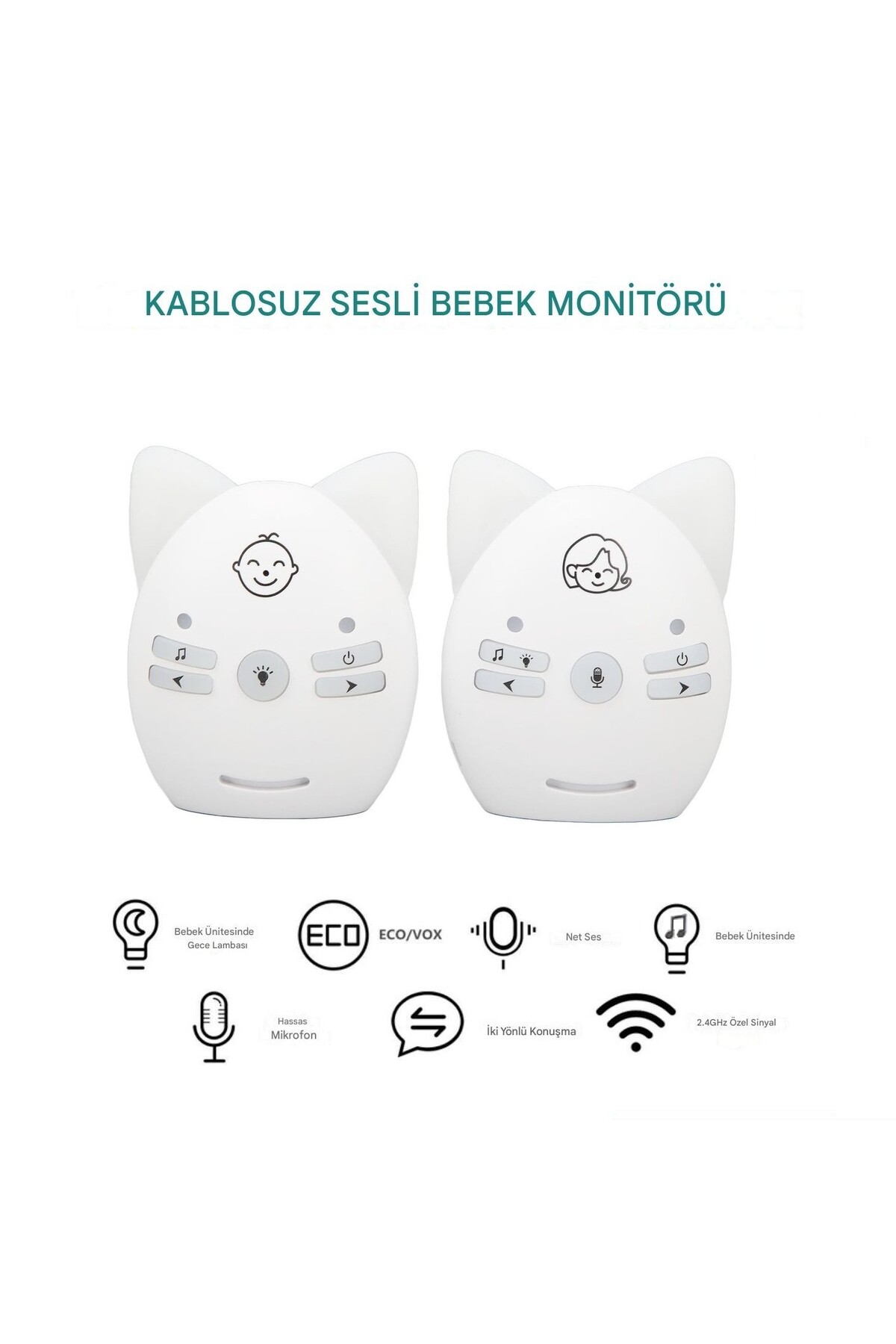 MBL Çok Fonksiyonlu Bebek Telsizi Walkie Talkie İnterkom İkili Paket MBLV30 fotoğrafı 6 (önizleme)