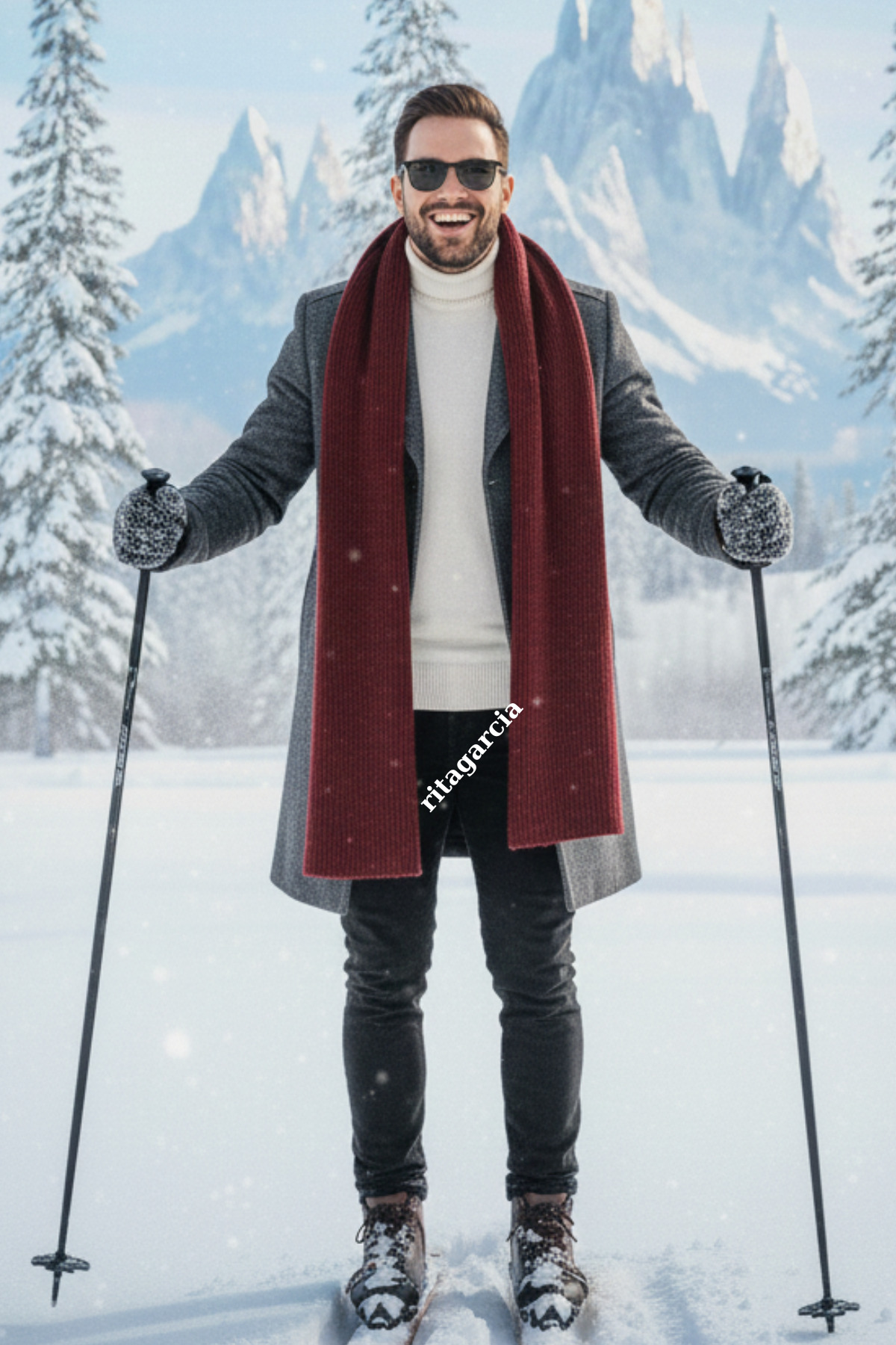 Ritagarcia  Selanik Erkek Örgü Atkı - Uzun Kalın Kışlık Unisex - Görsel 3