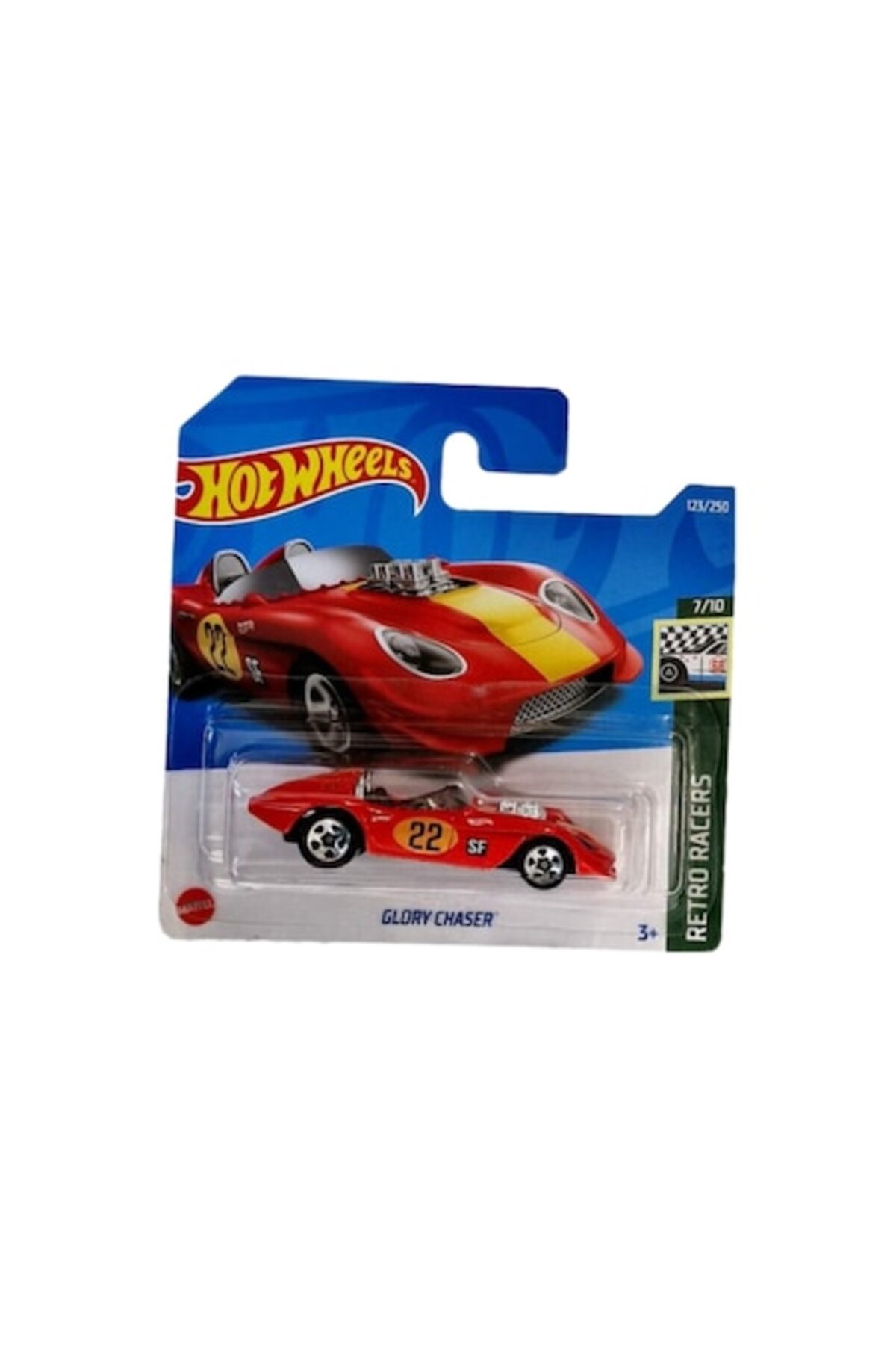 Masinuta Metalica Hot Wheels, Glory Chaser, Colectia Retro Racers - Editia 2022, Rosu, 1:64