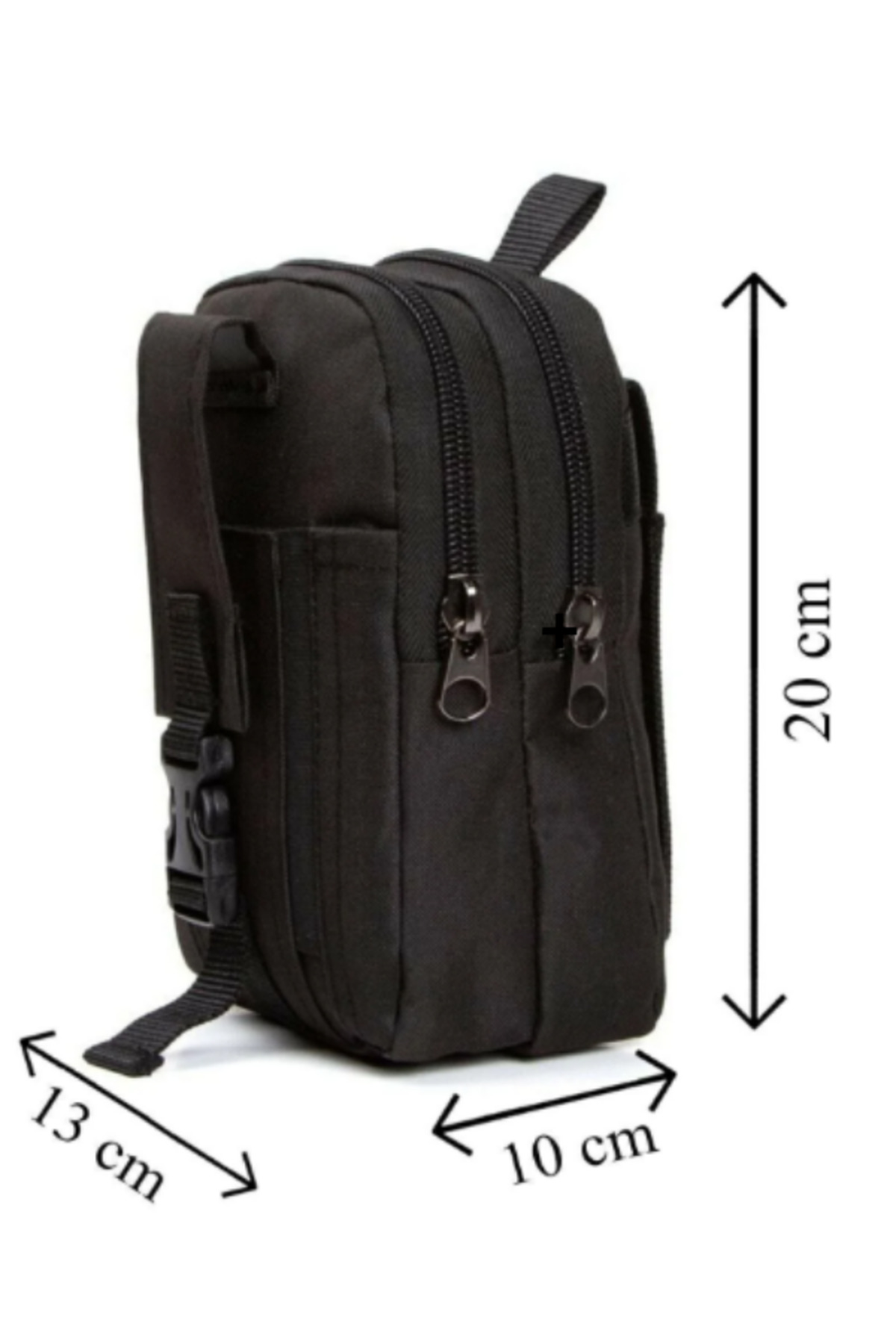 NEWISH POLO ACCESSORIES Siyah Erkek Telefon Bölmeli Taktik Bel Kemer Çanta Seyahet Günlük Çalışma ve Gezi görsel 4