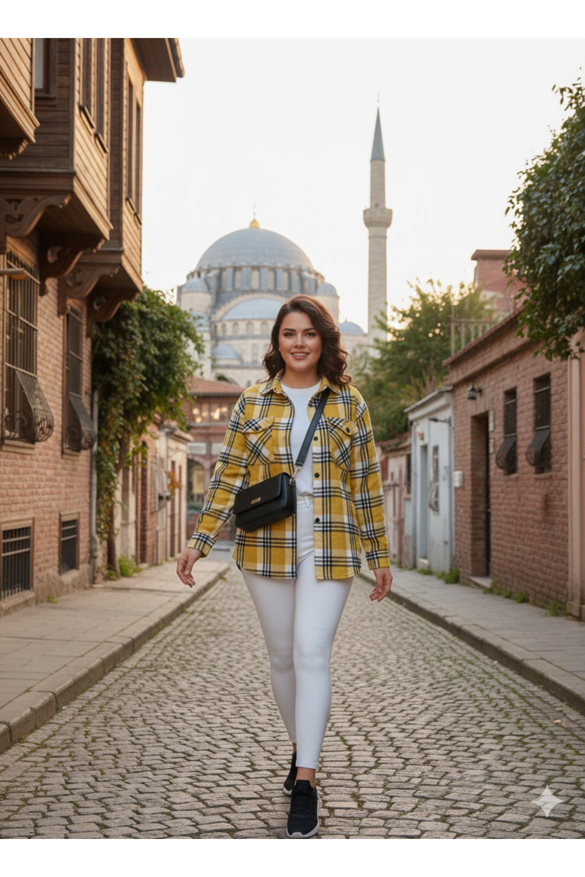 Polologin Butik Çabasız Şıklık: Klasik Kareli Oduncu Gömlek Sarı