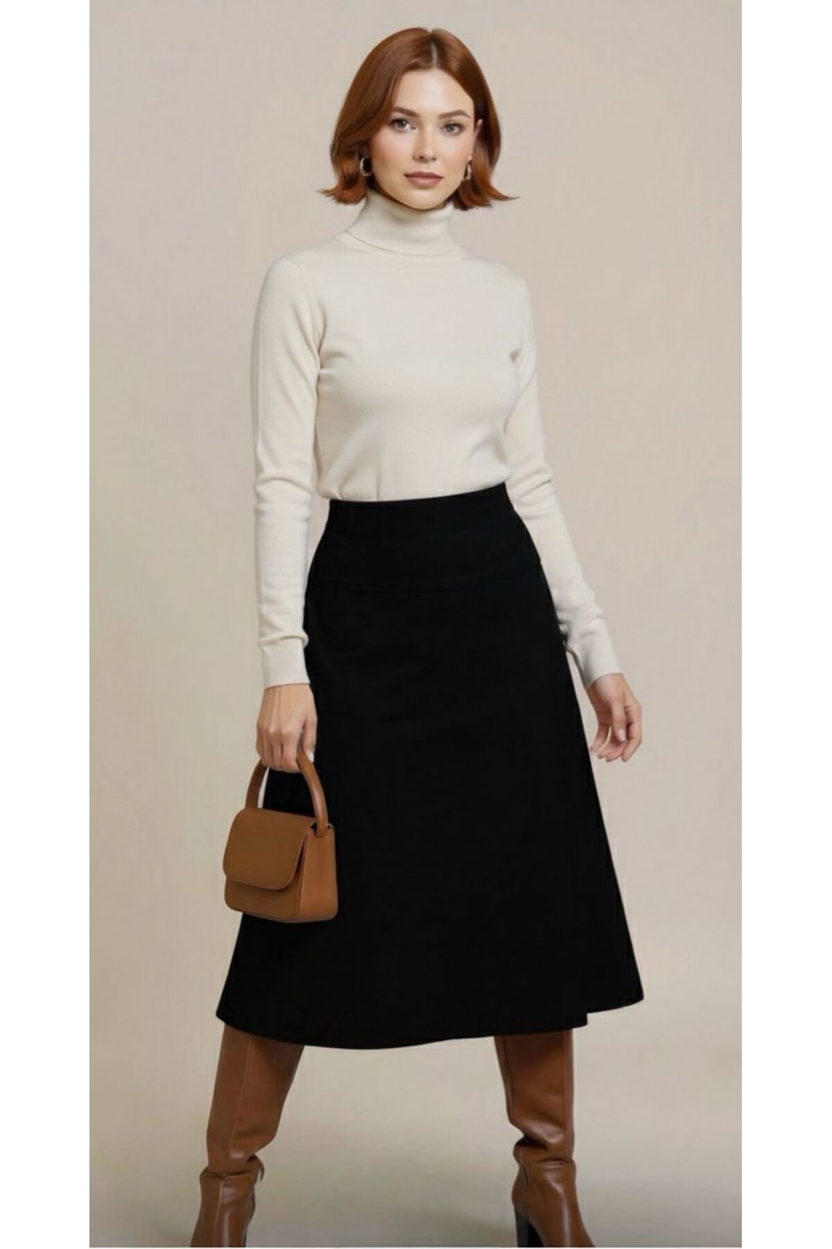 Thessaloniki monga winter midi long casual chic skirt