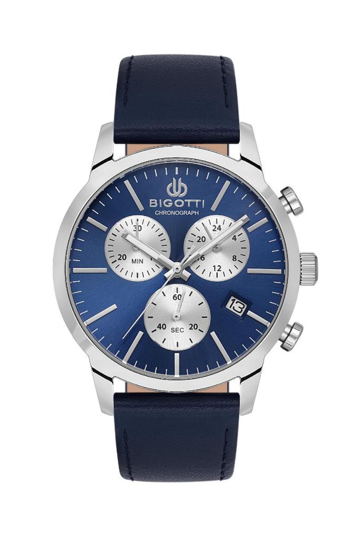 ساعت مچی مردانه فعال نیروی دریایی آبی با بند چرمی Bg.1.10577-3