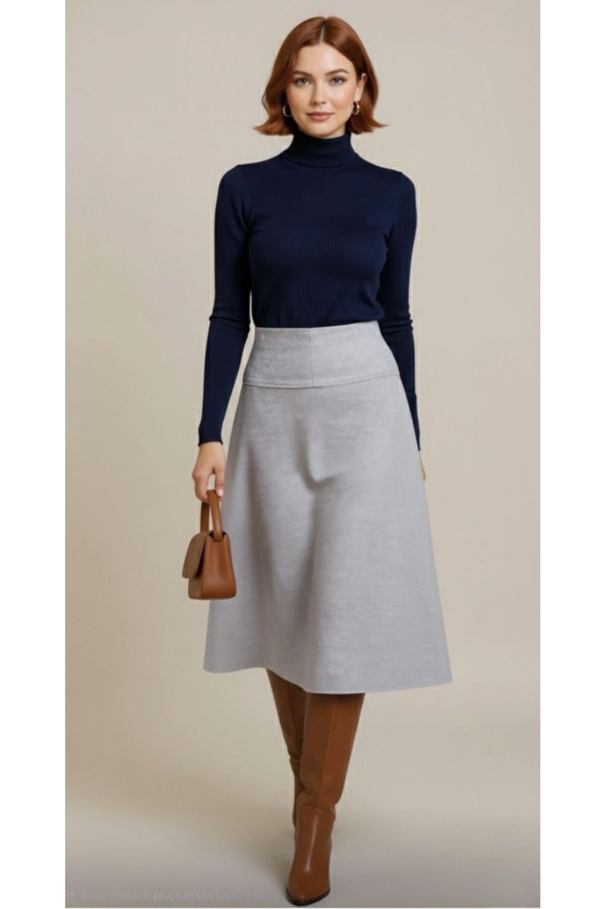 Thessaloniki monga winter midi long casual chic skirt