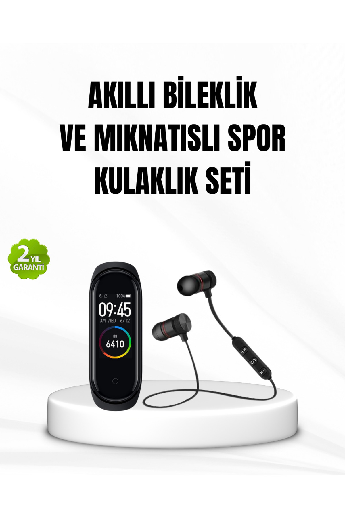 EN POPÜLER Akıllı Spor Bilekliği ve Gürültü Önleyici Bluetooth Kulaklık Seti UYGUN