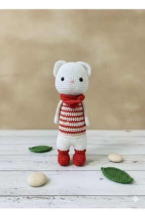 amiqurumibahcem Amigurumi Örgü Oyuncak Uzun Kuyruk Kedi