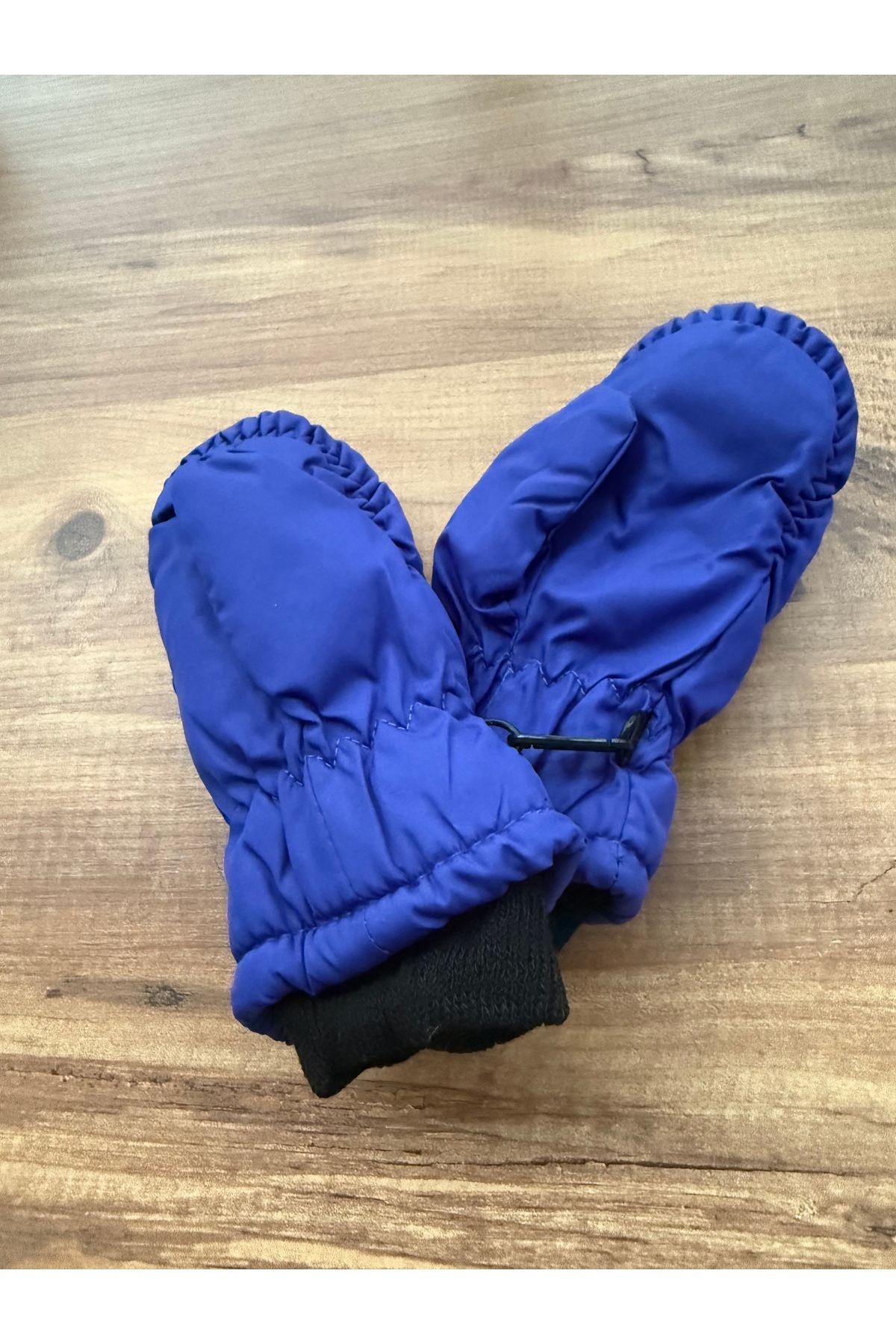 Blotch Sevimli Figür Su Geçirmez Kaliteli Lastikli Mavi İçi Polarlı Bebek Kar Eldiveni 0-24 ay fotoğrafı 2 (önizleme)