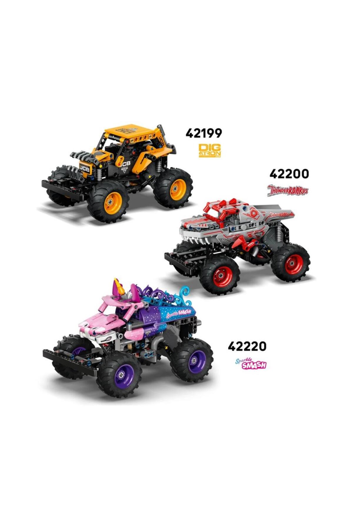 ® Technic Monster Jam ™ Grave Digger ™ آتش و یخ ۴۲۲۱۹ – مجموعه ساختنی اسباببازی ۷+ (۲۶۳ قطعه)